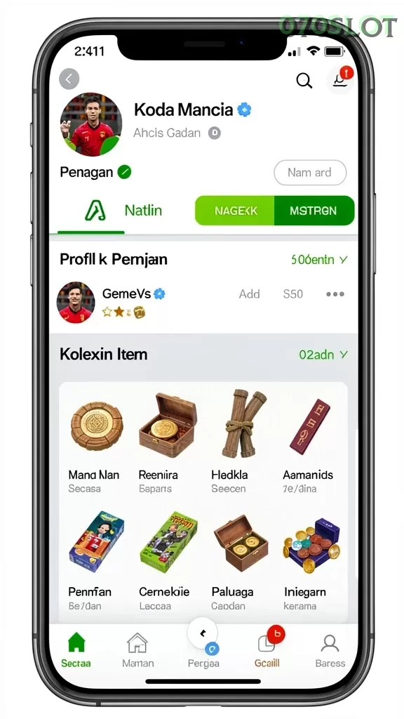 Cuplikan layar GRABWIN — pengaturan akun